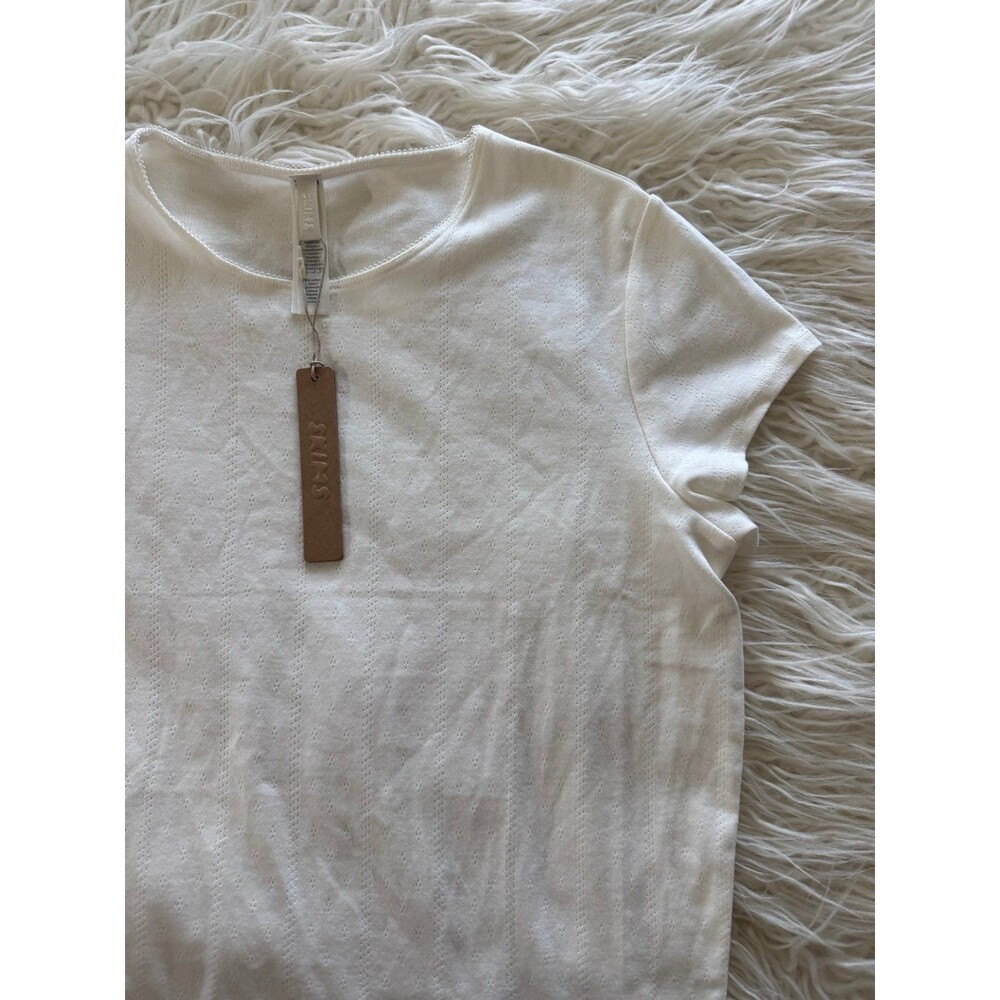 Skims Drop Needle Baby Tee Marble Size Large - Picture 3 of 7